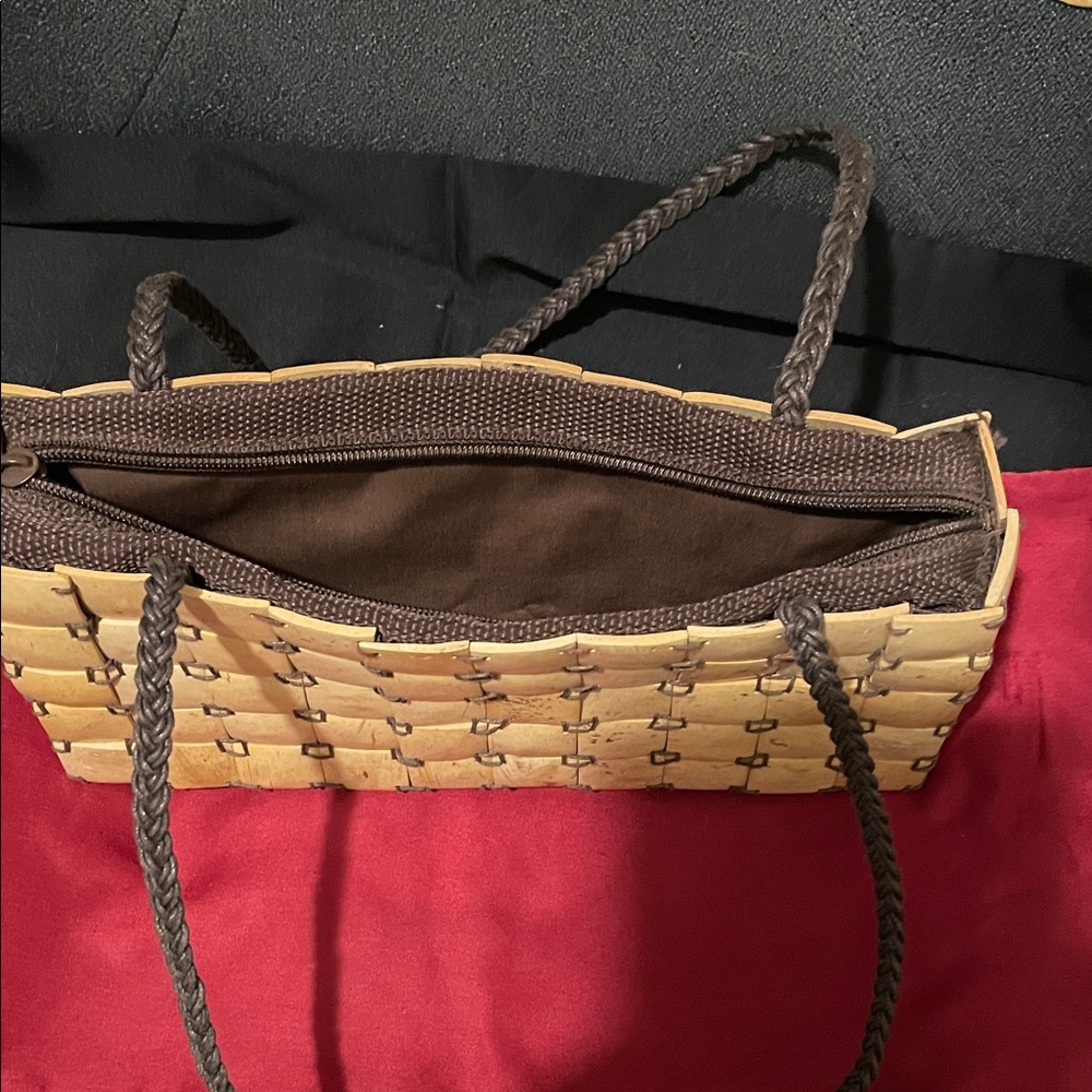 Source Unknown Tan and Brown Patterned Shoulder Bag - Picture 10 of 10